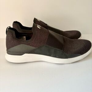 APL Mens Black & White Techloom Bliss Low-top Athletic Sneakers Shoes